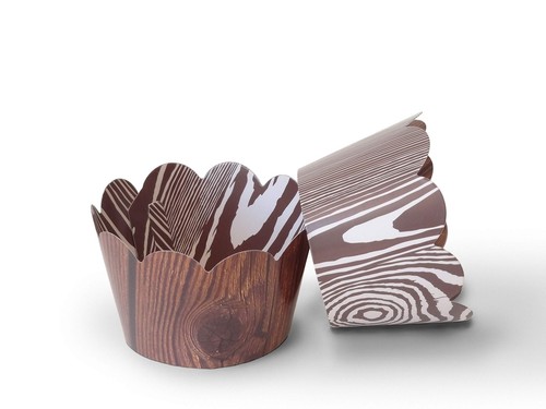 Wood grain cupcake - wood, wrappers